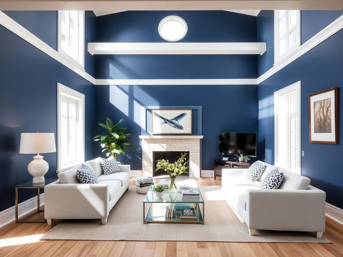 Navy Living Room